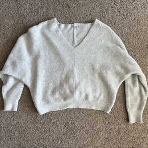 Simple & Opulence Soft Cream Cozy Sweater with Tie Back size XL